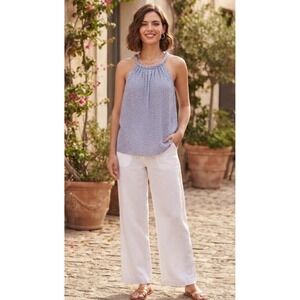 Gap Women XL Blue Red Geometric Braided Halter Tank Top 237910-01-1 NEW